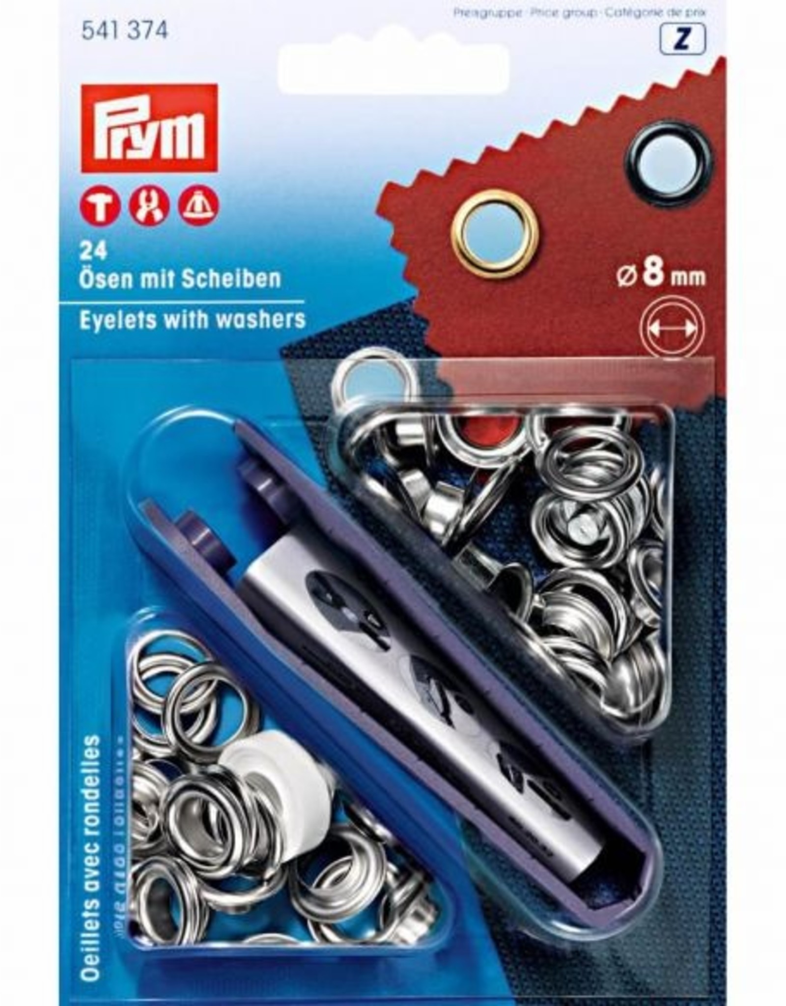 Prym - Ring+Schijf 8mm zilver - 541 374