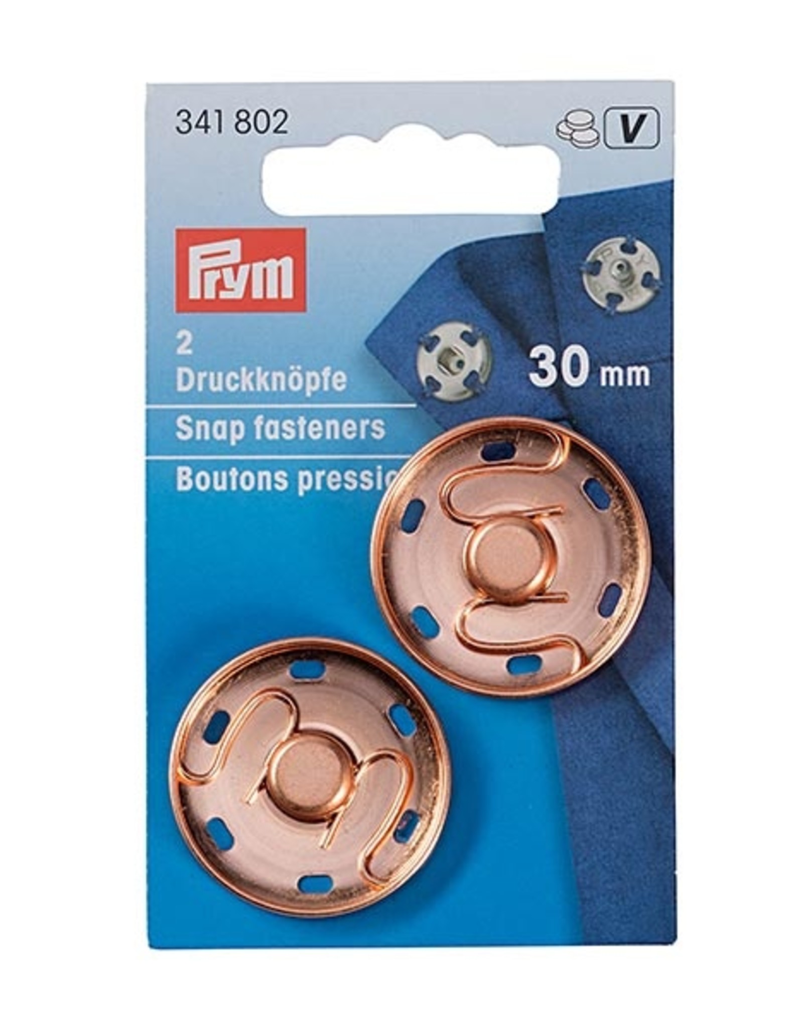 Prym  - aannaaidrukknoop 30mm roségold - 341 802
