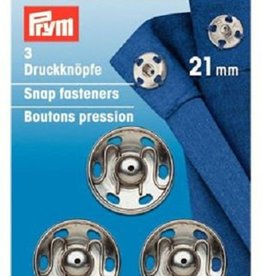 Prym  - aannaaidrukkers Zilver 21mm - 341 252
