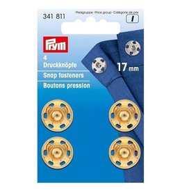 Prym - aannaaidrukknoop 17mm Goud - 341 811