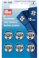 Prym - aannaaidrukkers Zilver 15mm - 341 249