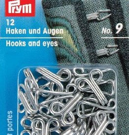 prym - haken en ogen zilver no.9 - 261 457