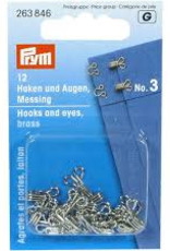 prym - haken en ogen no.2 zilver - 263 845