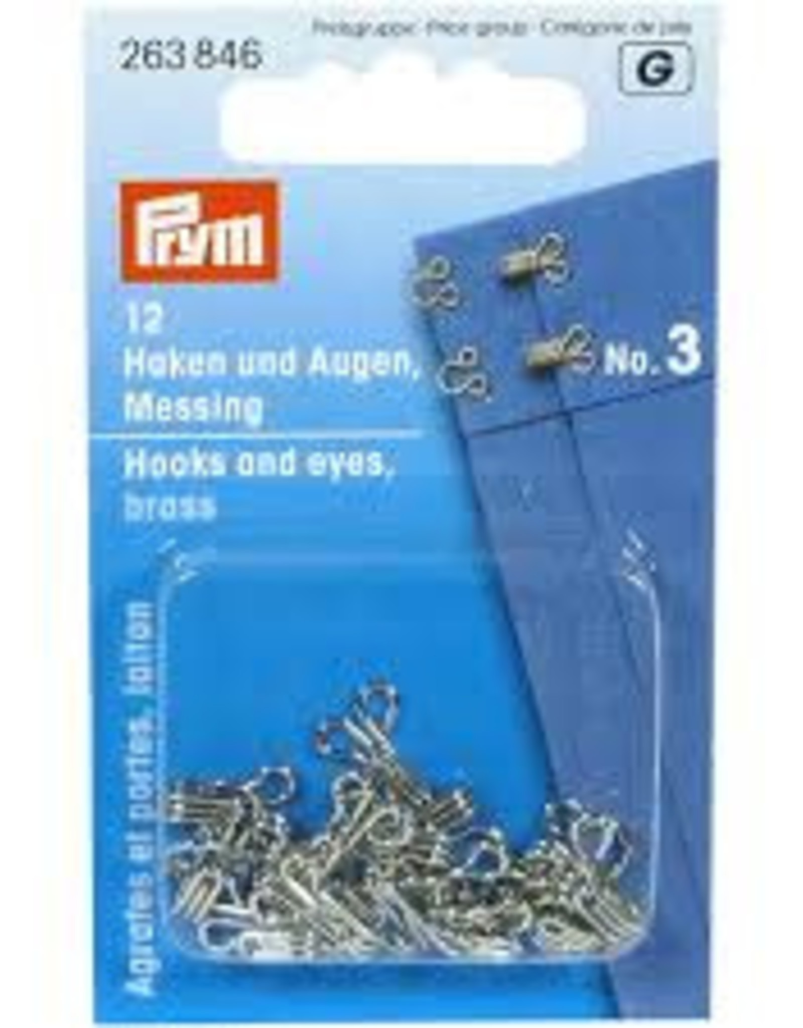 Prym prym - haken en ogen no.2 zilver - 263 845