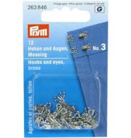 prym - haken en ogen no.2 zilver - 263 845
