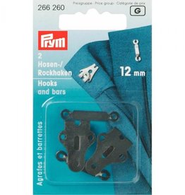 prym - rokhaken zwart 12 mm - 266 260
