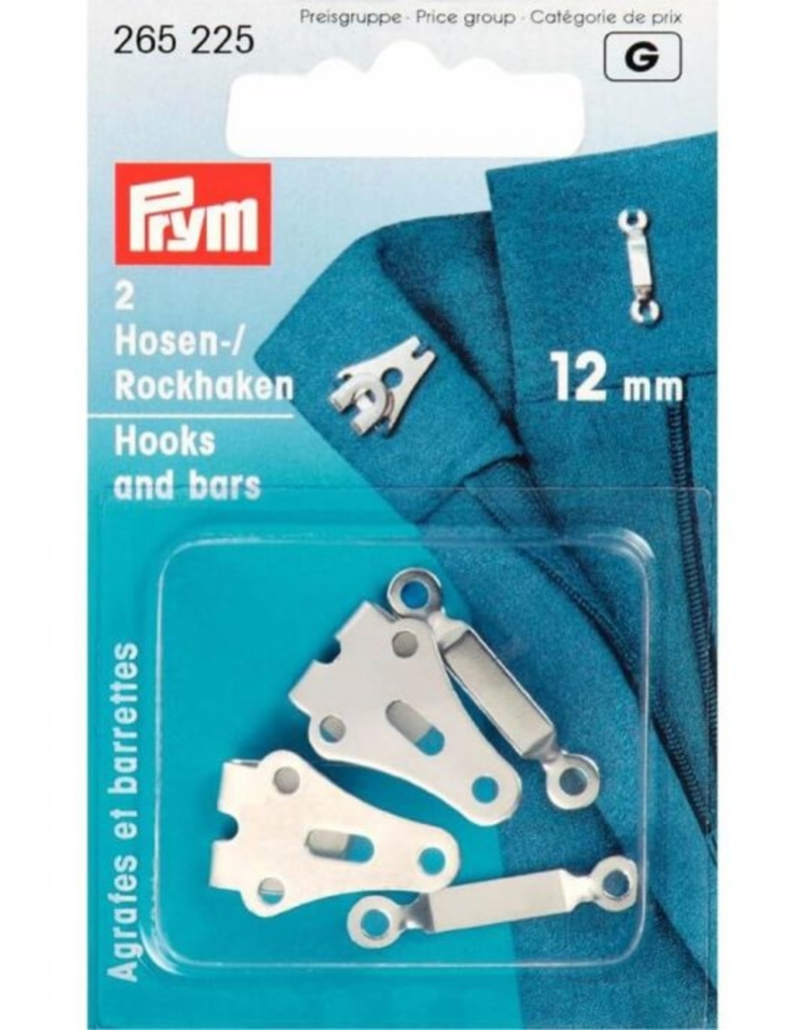 prym - rokhaken zilver 12 mm - 265 225