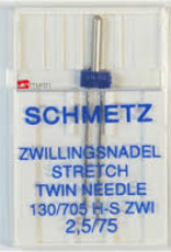 schmetz schmetz stretch tweelingnaald 2.5 nr 75