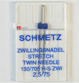 schmetz stretch tweelingnaald 2.5 nr 75