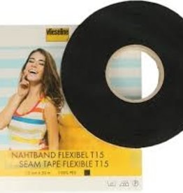 Vlieseline  Flexibel naadband T15 zwart