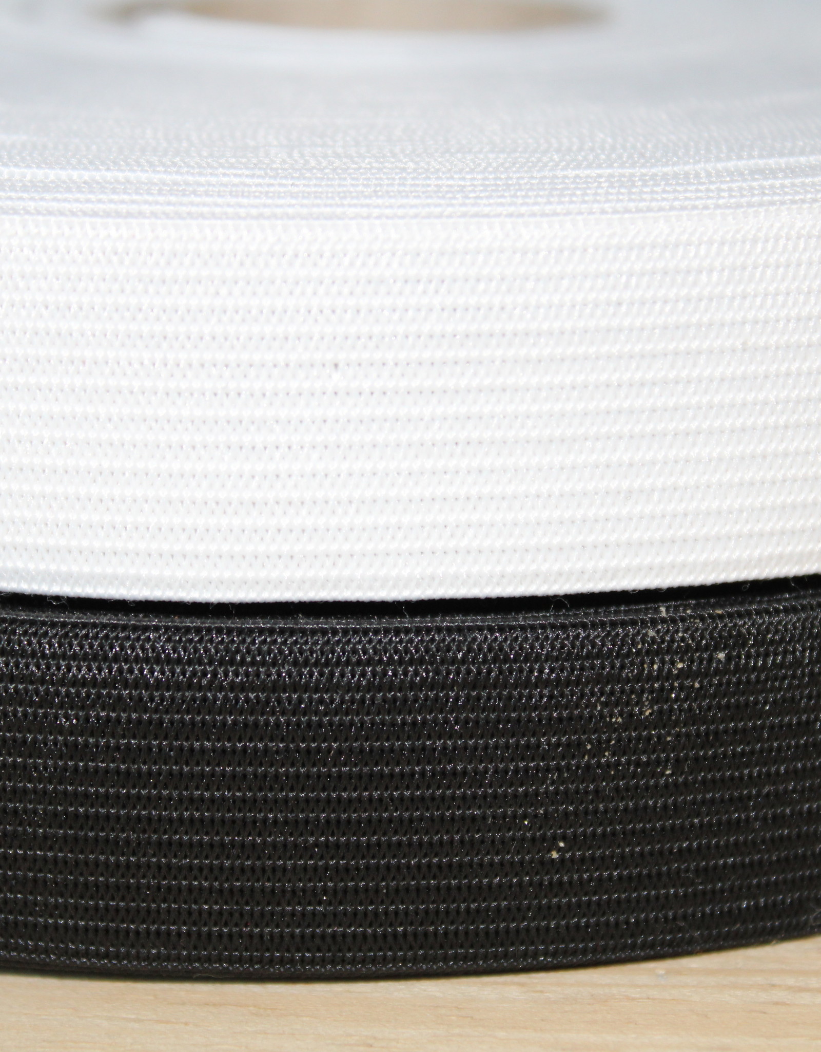 Soepele elastiek 4cm wit