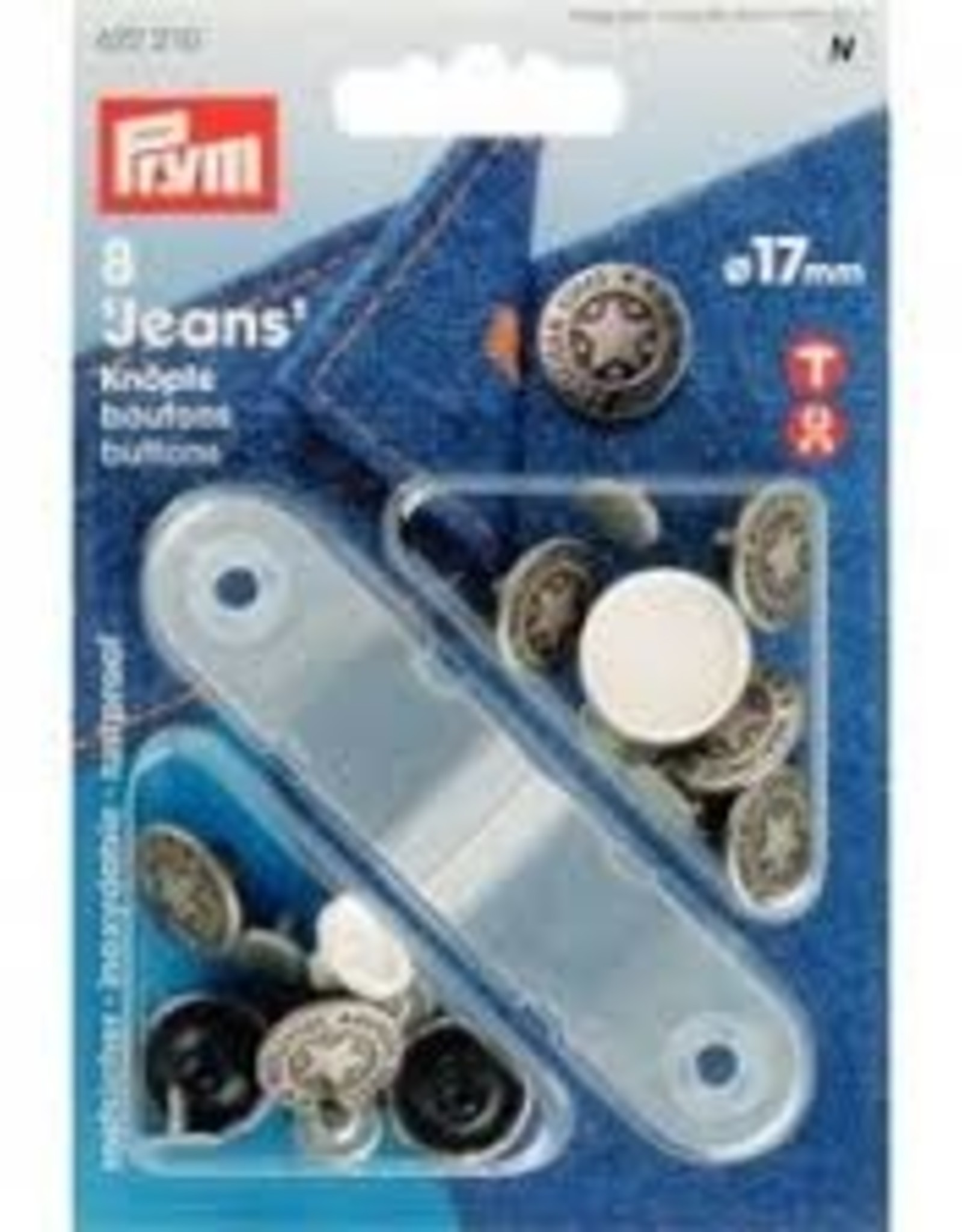 Prym  - Jeansknopen zilver ster 17mm - 622 210