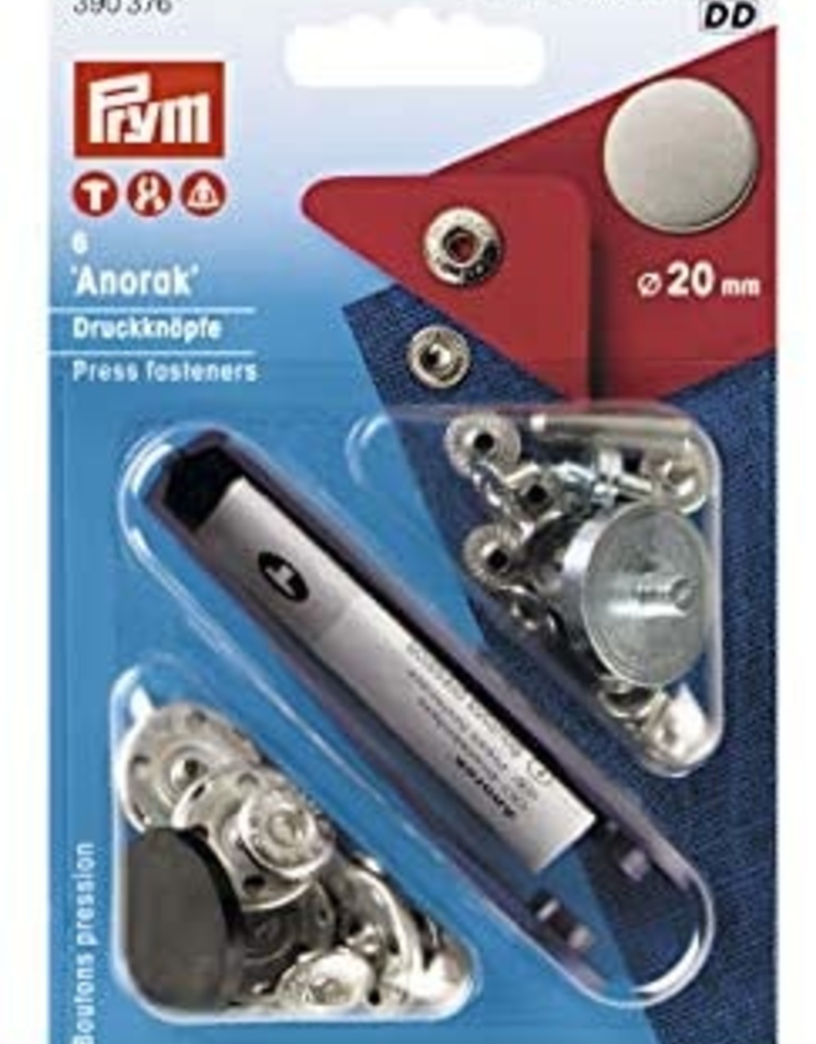 Prym - Naaivrije drukknopen zilver 20mm - 390 376