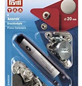 Prym - Naaivrije drukknopen zilver 20mm - 390 376
