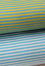 boordstof rib 3mm gestreept lime/turquoise 45cm tubular boordstof rib 3mm gestreept lime/turquoise 45cm tubular