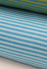 boordstof rib 3mm gestreept lichtblauw/turquoise 45cm tubular boordstof rib 3mm gestreept lichtblauw/turquoise 45cm tubular