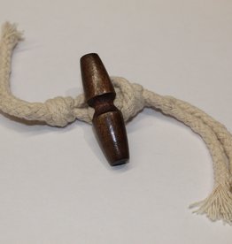 Houtje-touwtje donkerbruin 5cm