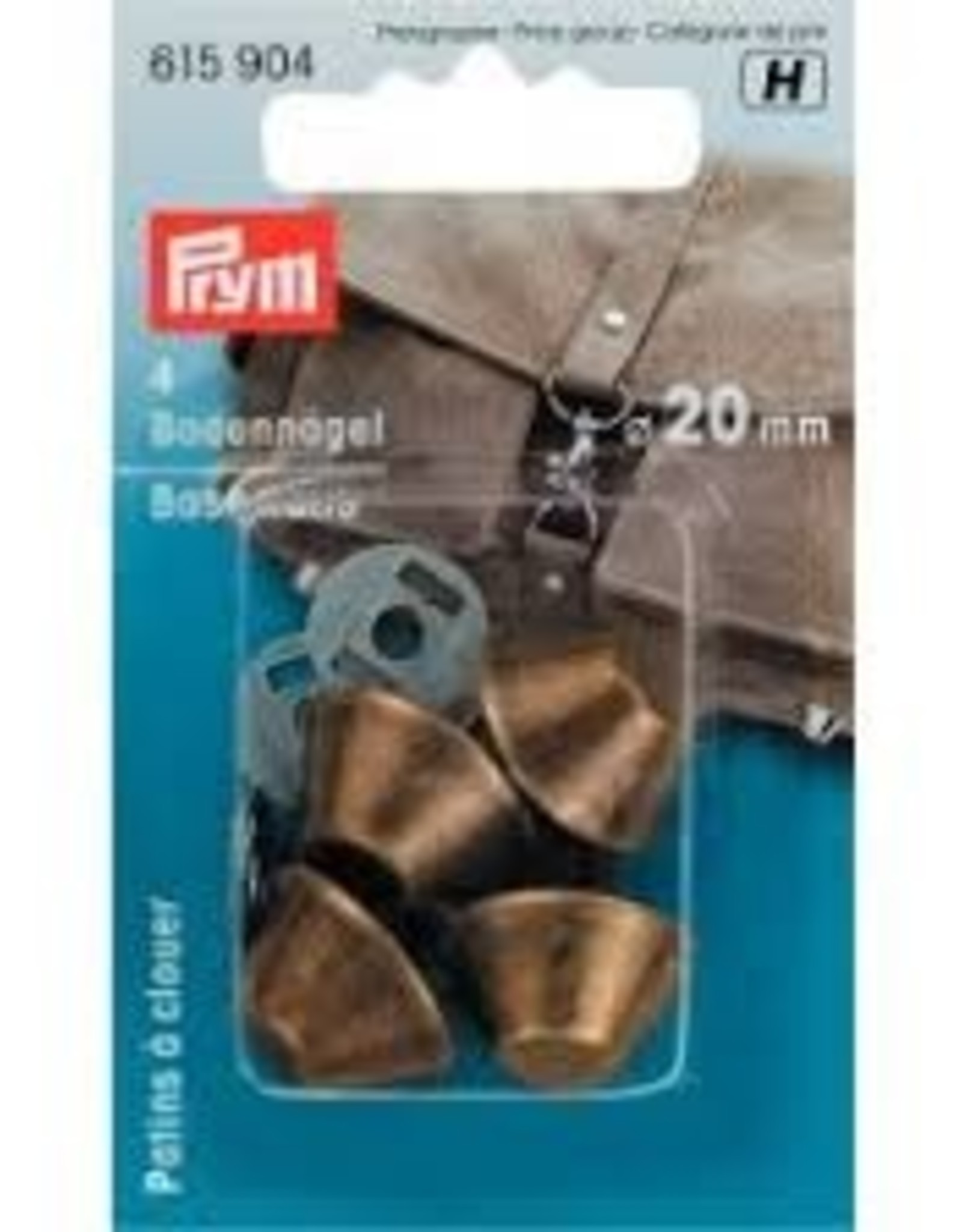 Prym Prym  - bodemnagels 20mm per 4 oudmessing- 615 904