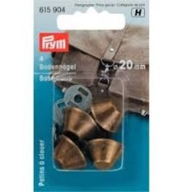 Prym Prym  - bodemnagels 20mm per 4 oudmessing- 615 904