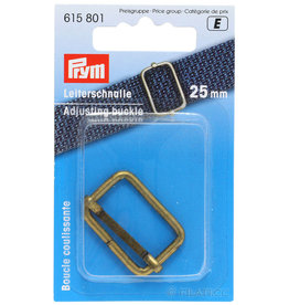 Prym  - regelbare gesp 25mm oudmessing - 615 801