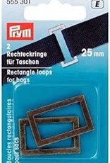 Prym  - rechthoeklussen tassen 25mm oudmessing - 555 301