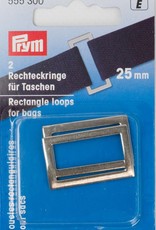 Prym Prym  - rechthoeklussen tassen 25mm zilver - 555 300