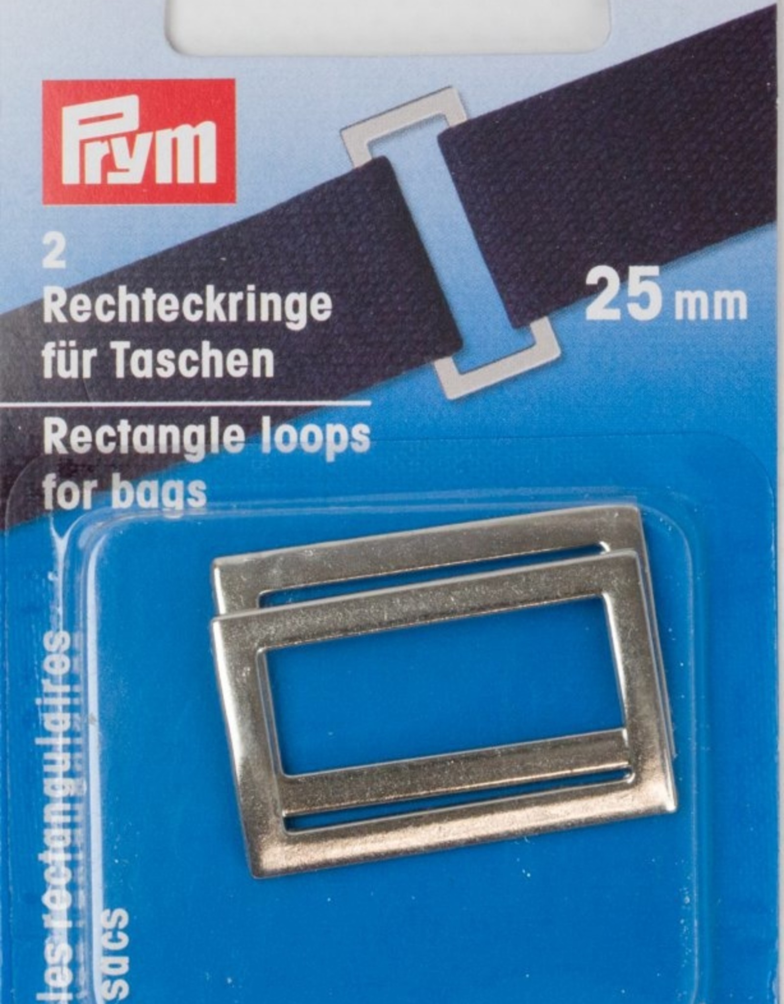 Prym Prym  - rechthoeklussen tassen 25mm zilver - 555 300