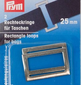 Prym Prym  - rechthoeklussen tassen 25mm zilver - 555 300