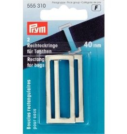 Prym  - rechthoeklussen tassen 40mm zilver - 555 310