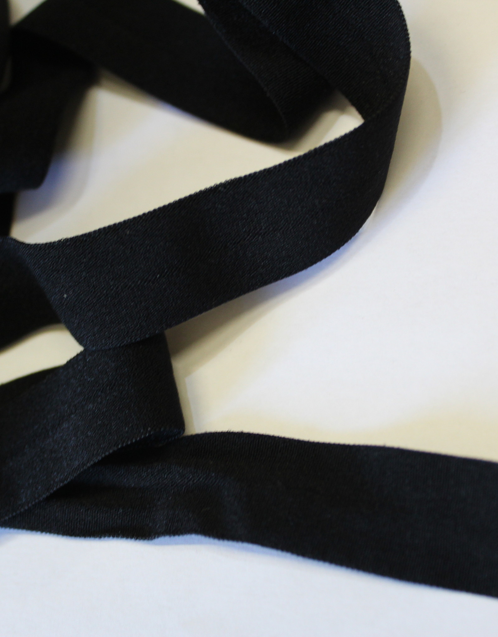 Lingerie elastiek  vouwtresse 20mm zwart