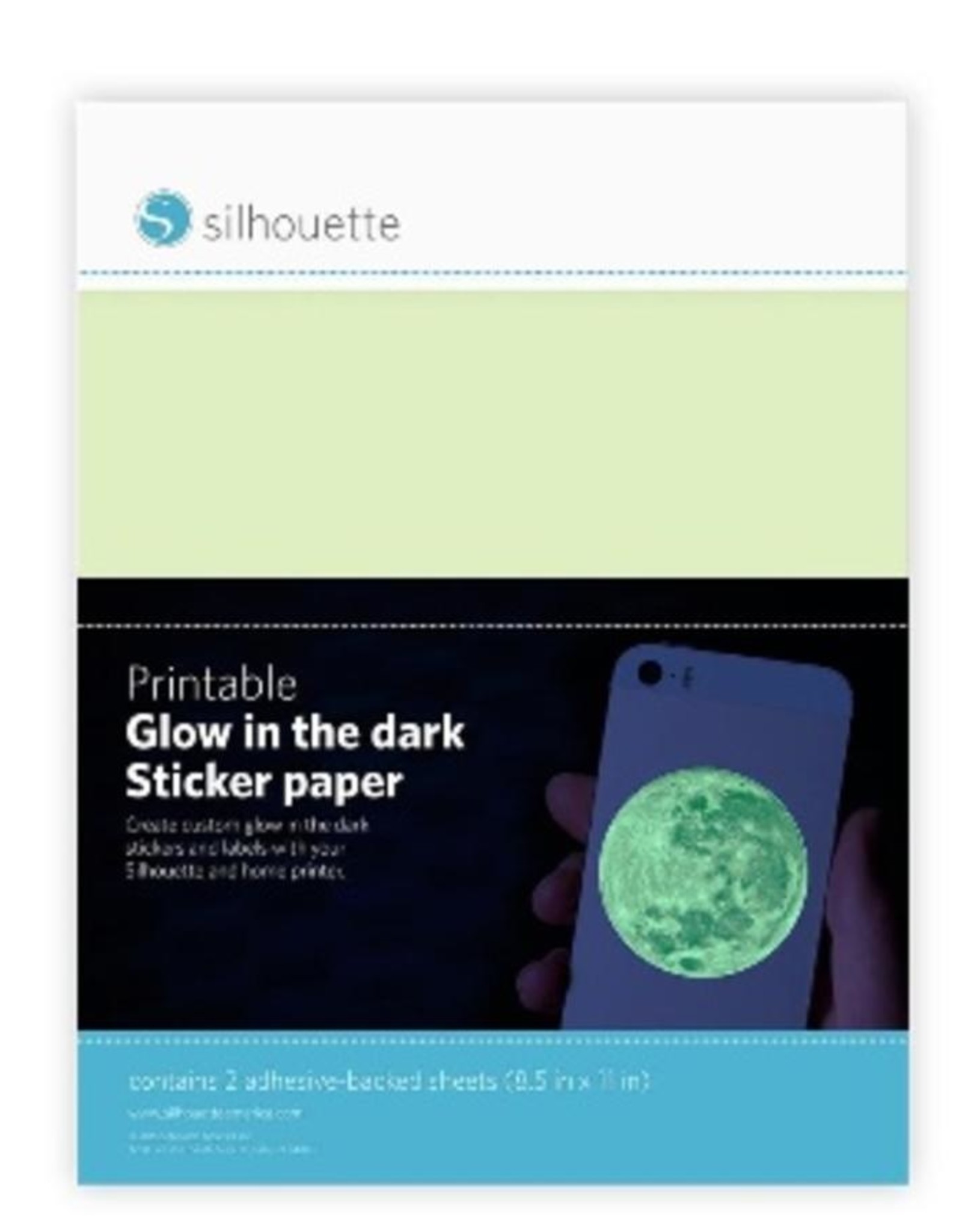 Silhouette printable Glow in te Dark sticker paper