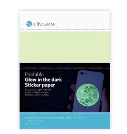 Silhouette printable Glow in te Dark sticker paper