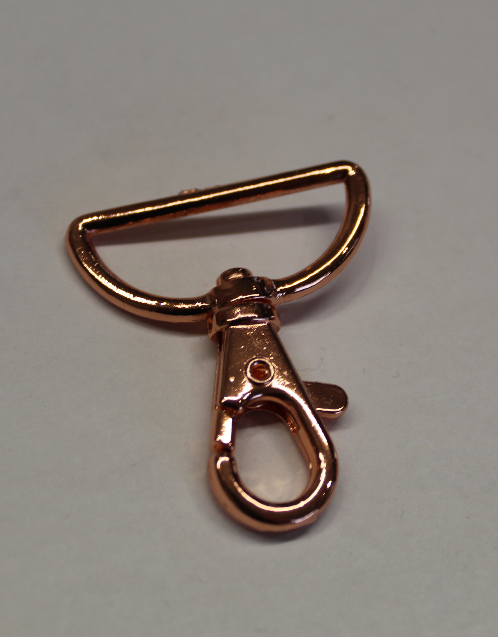 Karabijnhaak 25mm koper  roségoud - per stuk