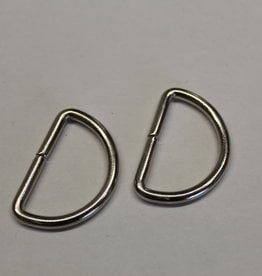 D-ring 30mm zilver