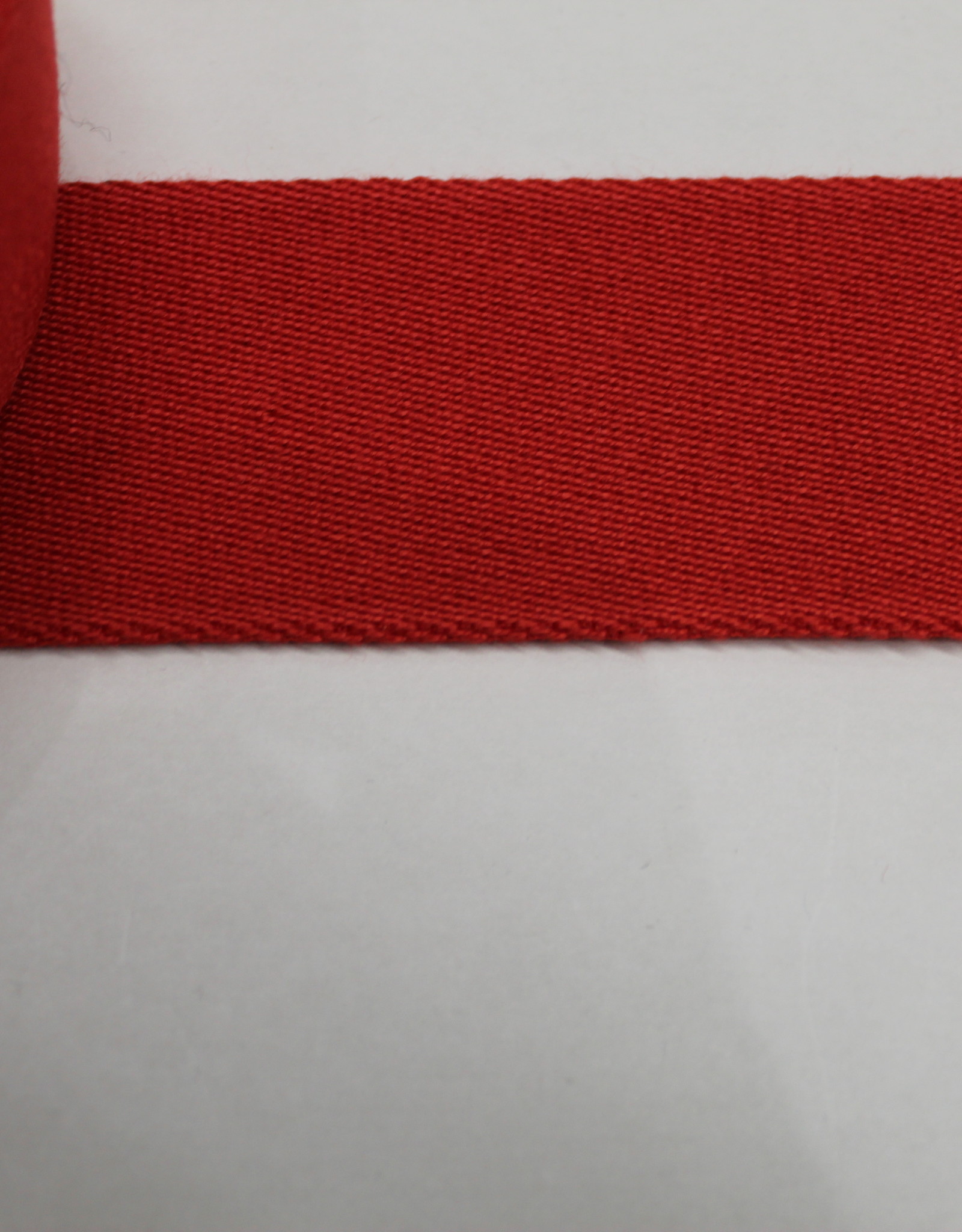 Tassenband katoen vlak 40mm rood