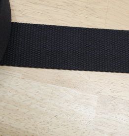 Tassenband katoen zwart 40mm col.014