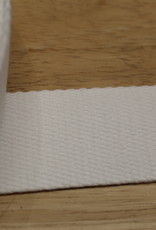 Stoffenschuur selectie Tassenband katoen wit 40mm