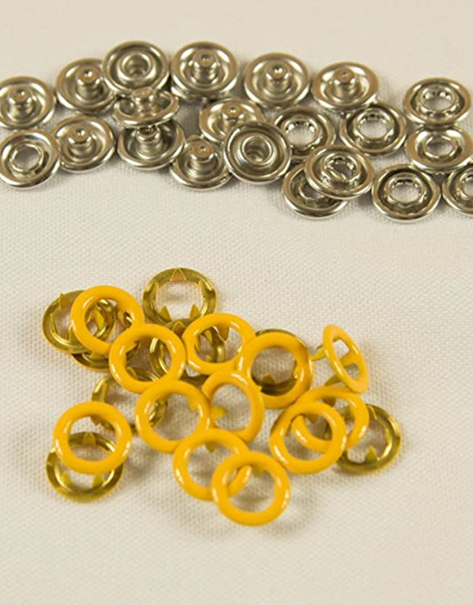 Navulling jersey drukknopen geel 11mm