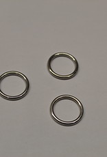 Bikini/bh ringetjes 15mm zilver metaal