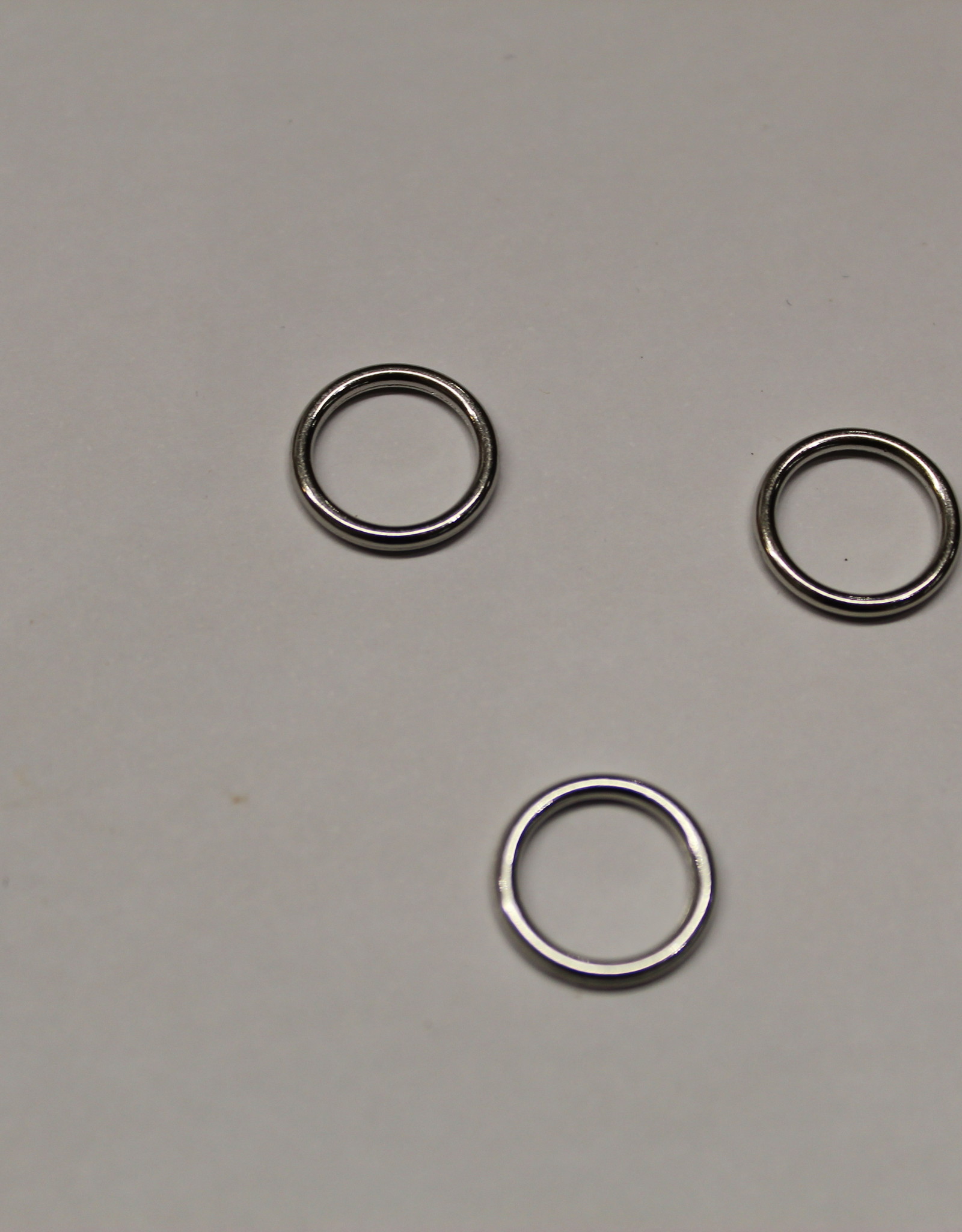 Bikini/bh ringetjes 10mm zilver metaal