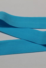 Elastisch biais - lint met vouwlijn turquoise 20mm