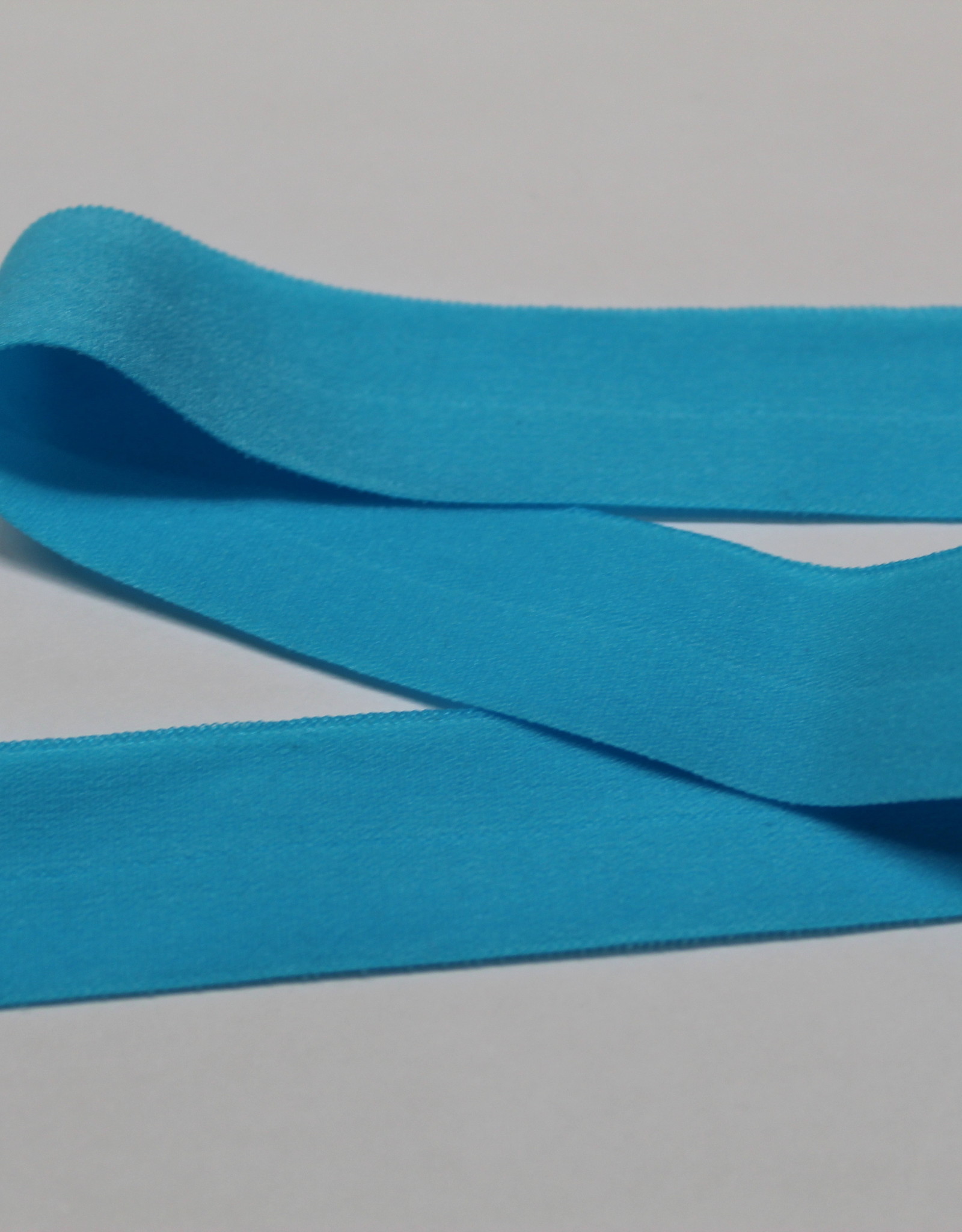 Elastisch biais - lint met vouwlijn turquoise 20mm