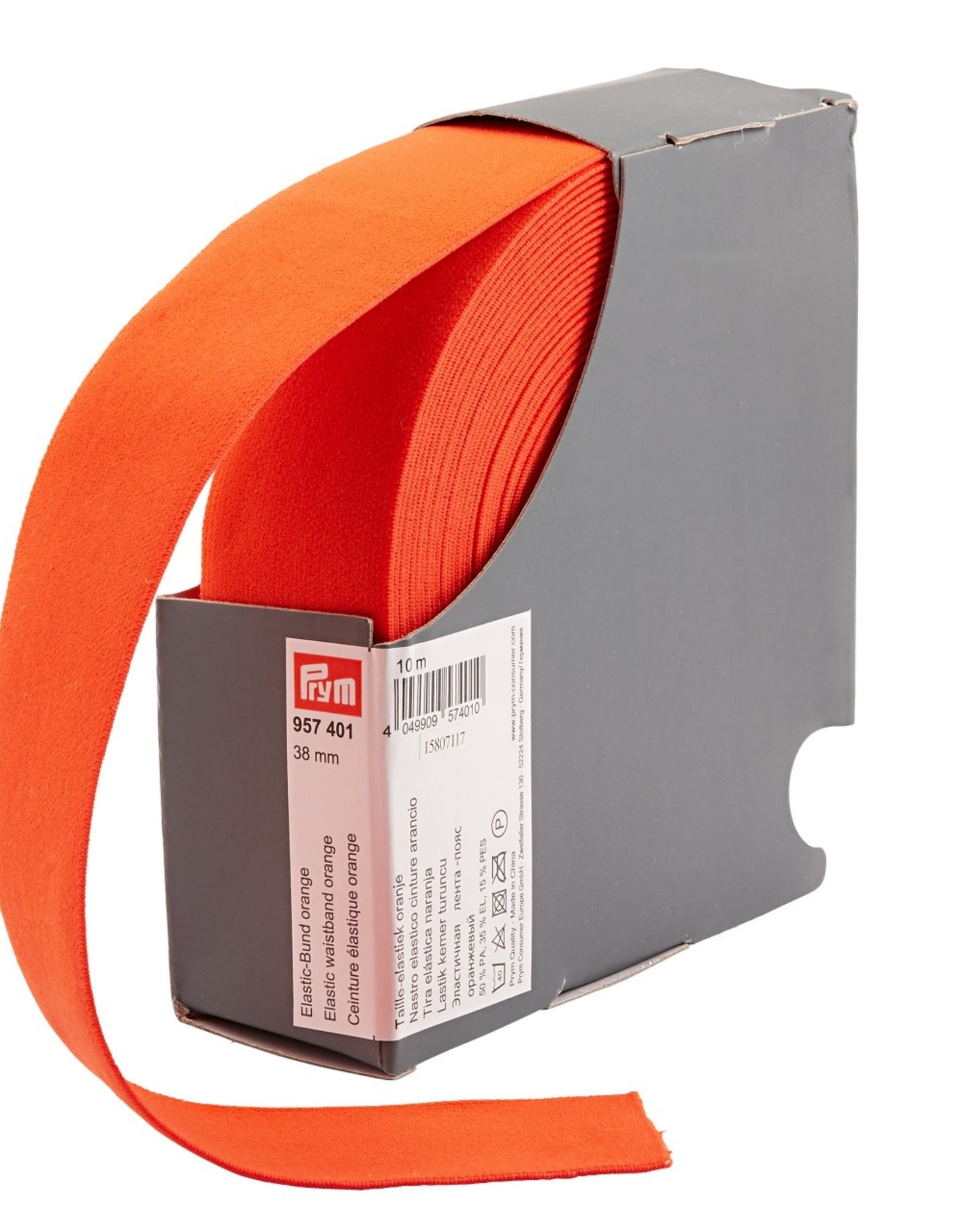 Prym - Taille elastiek uni oranje 38mm - 957 401