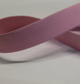 Elastiek uni roze 25mm -met structuur-