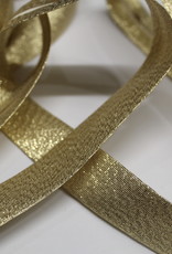 Biais metallic glitter 18mm op rol goud