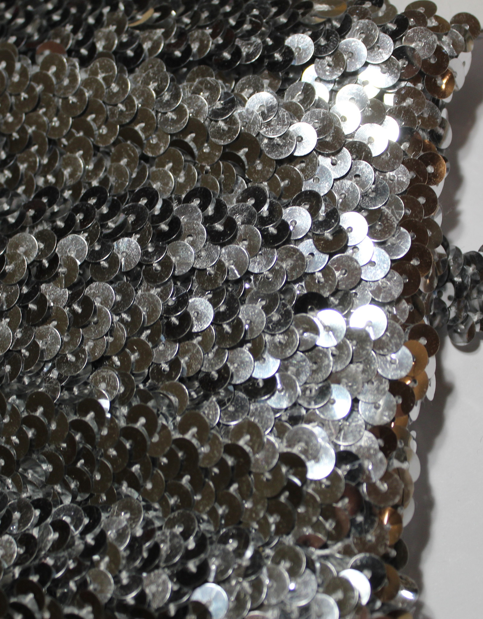 Elastische paillettenband 5mm tot 12mm zilver