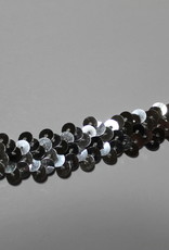 Elastische paillettenband 12mm tot 25mm zilver Elastische paillettenband 12mm tot 25mm zilver