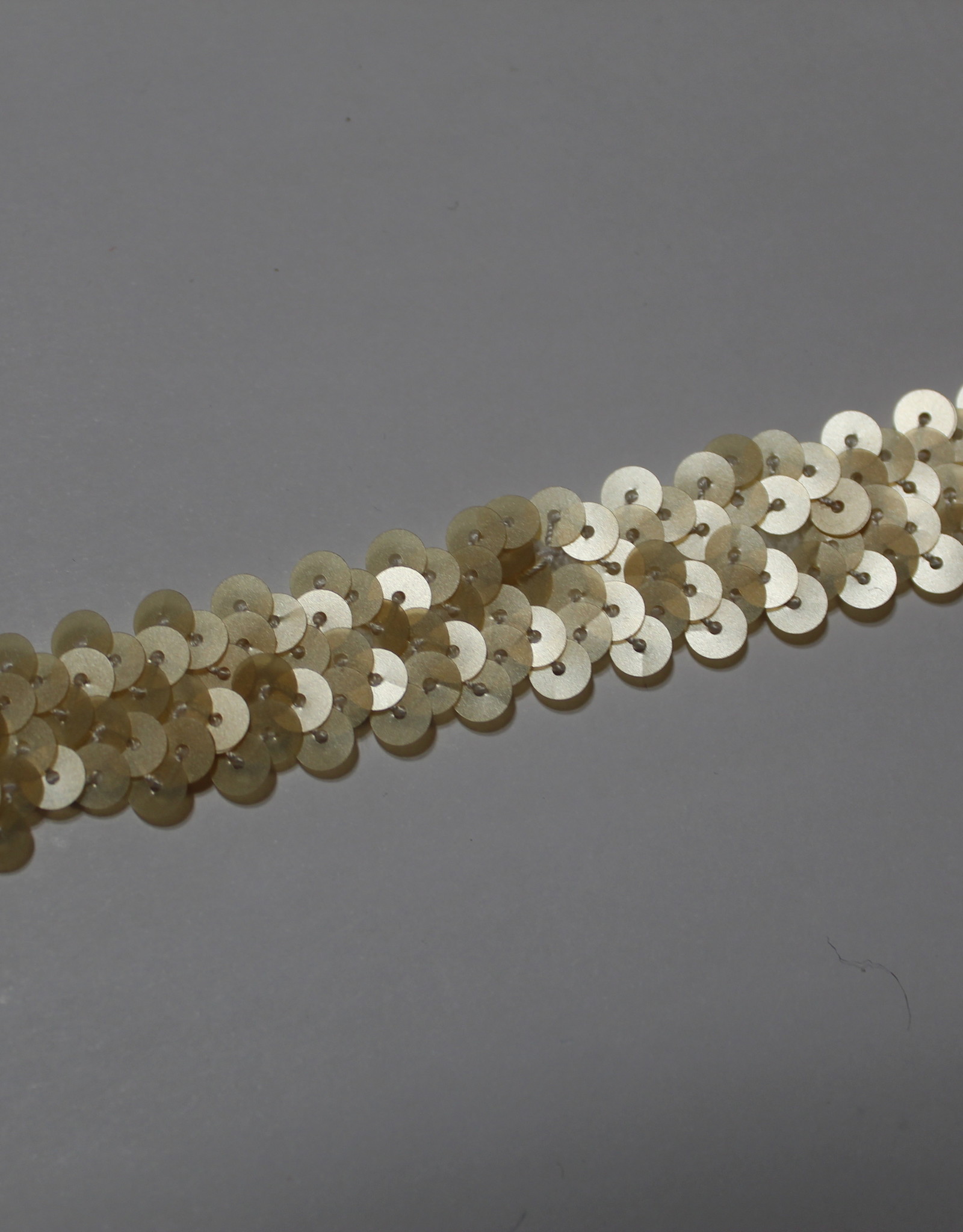 Elastische paillettenband 12mm tot 25mm champagne