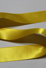 Dubbelzijdig satijnlint 25mm geel col.645