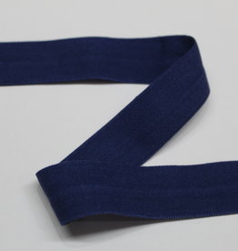 Elastisch biais - lint met vouwlijn marine 20mm